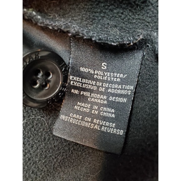 IKE BEHAR Coat Women Small Black White Plaid Collar Double Breasted Button Front - Picture 6 of 8